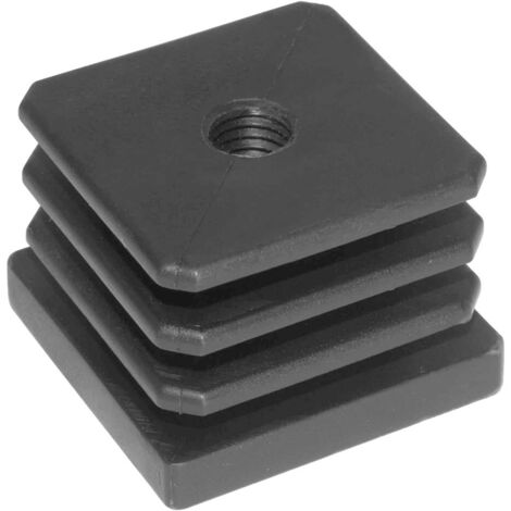PUNTALE QUADRO ALETTATO CON FORO FILETTATO mm 40 x 40 - foro M10 100 PZ