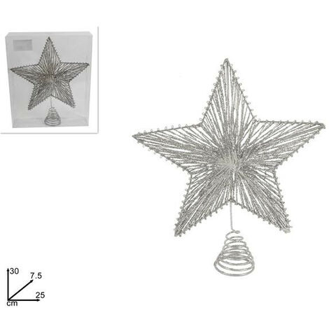 PUNTALE STELL DIMENSIONE 30 CM SILVER