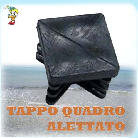 PUNTALE TAPPO DI PROTEZIONE ALETTATO QUADRATO MM. 40X40 PZ. 100