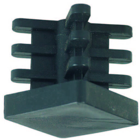 Puntali alettati interni per tubo quadro - mm.30x30x26h.