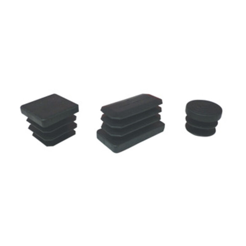 Ferramenta1.com - puntali alettati quadrati plastica nera MM.40X40. Prezzo per 1 pezzo.