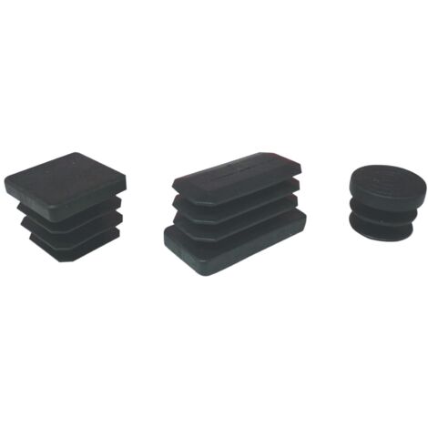 Puntali Alettati Rettangol. 20X50 Mm Plastica Nero - 100 Pz