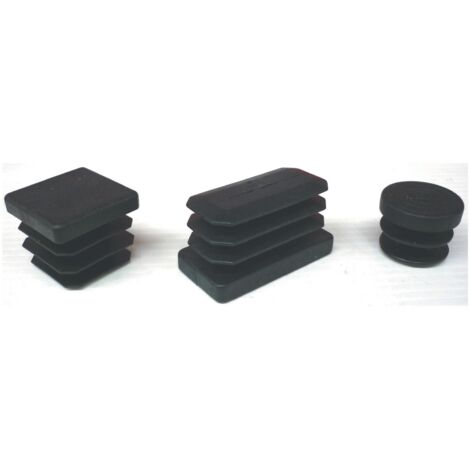 Puntali Alettati Rettangol. 40X60 Mm Plastica Nero - 50 Pz