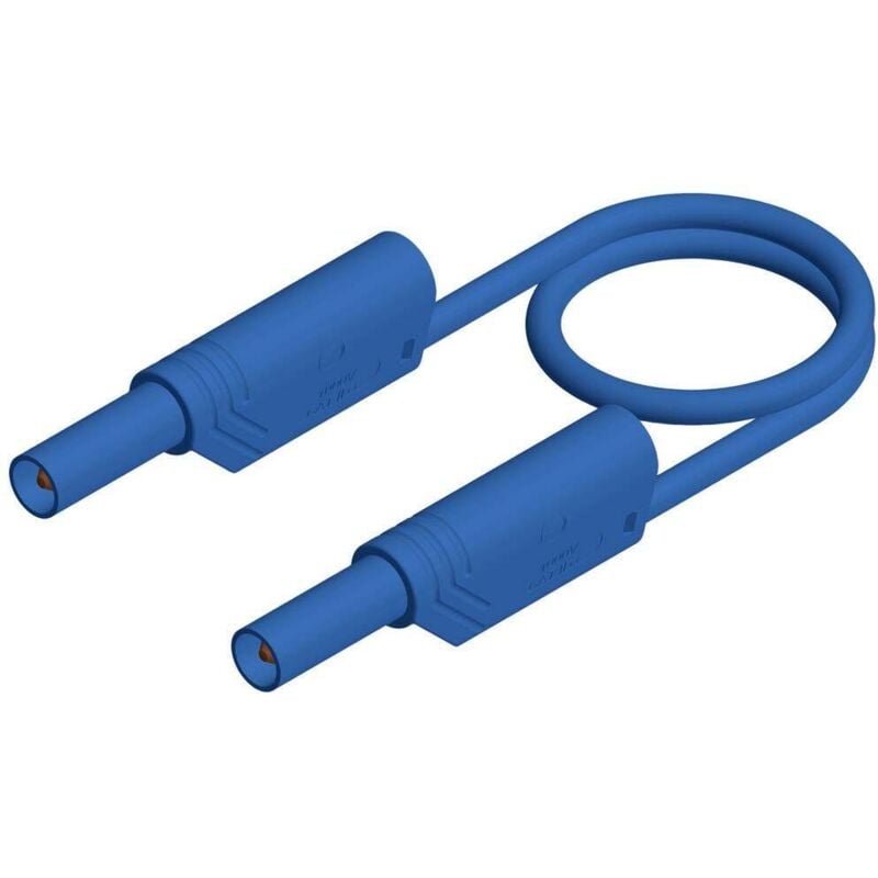 Image of Sks Hirschmann - mls sil ws 100/1 Puntali di sicurezza Spina a banana 4 mm Spina a banana 4 mm 1.00 m Blu 1 pz.