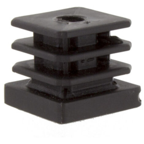 Puntali Forati Quadrati 40Mmx10Ma Plastica Nero - 25 Pz