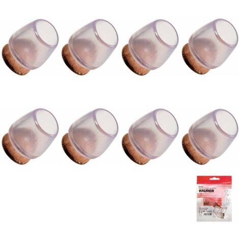PUNTALI IN PVC TRASPARENTE Con FELTRO 16MM MAURER Blister da 8 Pz