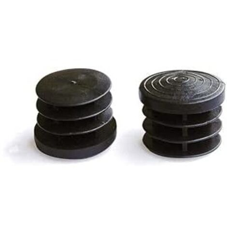 Puntali interni alettati tondi neri diam 35 mm 4 pz