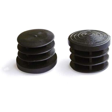 Puntali interni alettati tondi neri diam 40 mm 4 pz