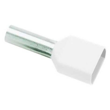 Puntalino a Bussola TWIN Preisolato Bianco per 2 Cavi 0,50 mmq