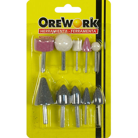 Puntas abrasivas OREWORK 1/4+1/8  5+5 piezas