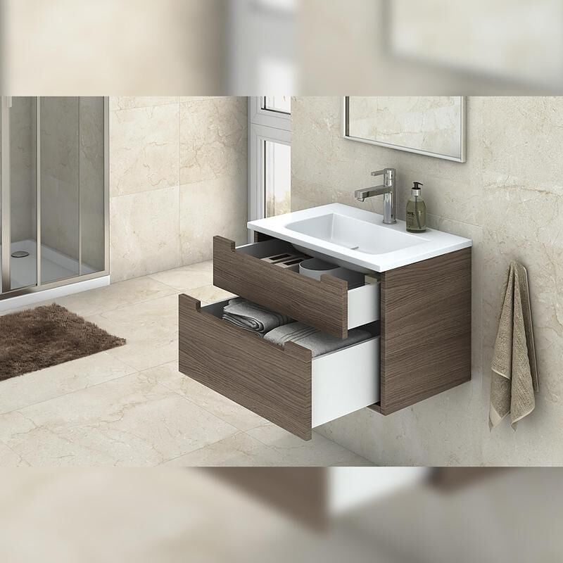 

Kit cajón de cocina Concept, altura 105 mm, prof. 350 mm, cierre suave, Acero, Blanco