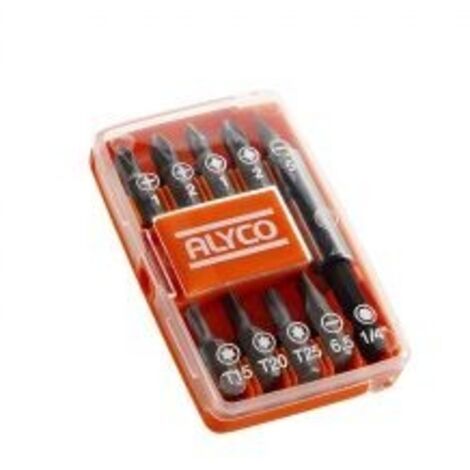 Puntas Atornillar 1/4 ALYCO ORANGE Juego 10 Pz