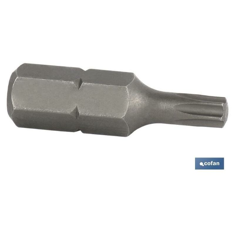 Cofan - punta corta 5/16 t-25 venta unitaria , Puntas Torx de atornillador, para uso de destornillador. Están fabricadas en acero de alta calidad.