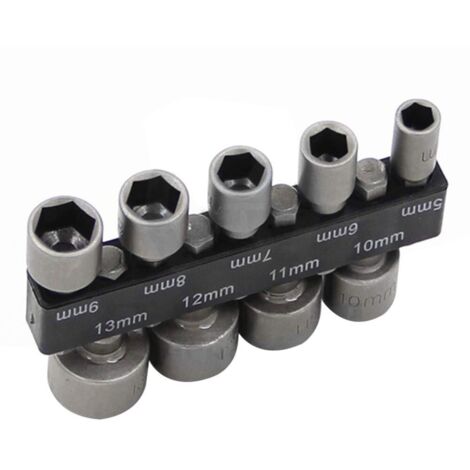 Puntas de cabeza - Juego de 9 llaves de tubo métricas de 5-13 mm para tornillos, ganchos y cabezas de pernos - Samoda