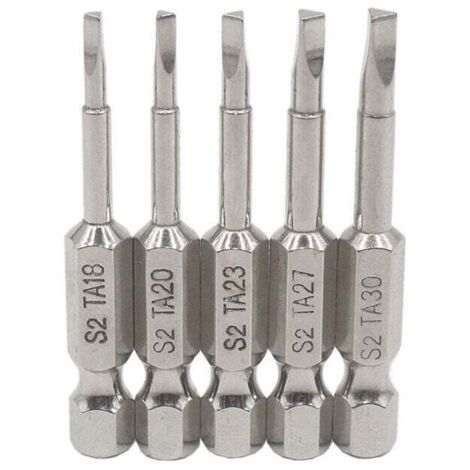 Puntas de destornillador triangulares magnéticas ZVD-5 S2, cabeza de 1,8-3 mm, vástago hexagonal de 6,35 mm, longitud de 50 mm