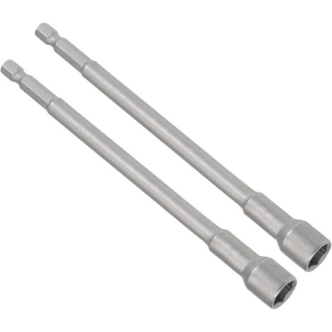 Puntas magnéticas para destornillador de tuercas, dado de 10 mm, vástago hexagonal de 1/4", llave de tubo larga de acero CR-V (para reparación de autopartes), 2 unidades