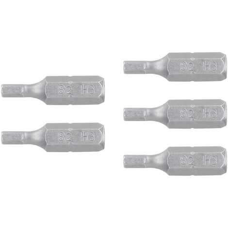 Puntas para destornillador hexagonal - 3 mm, 25 mm - 5 puntas