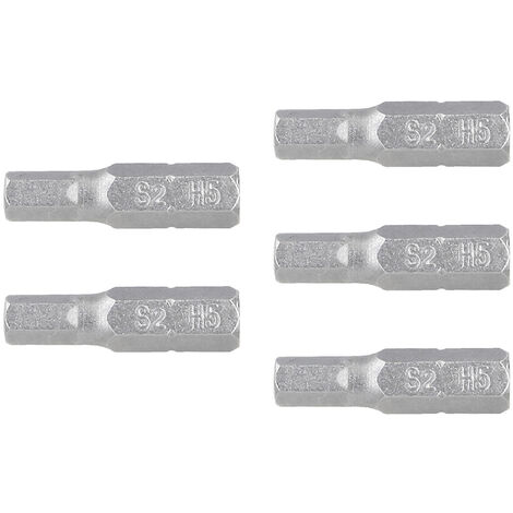 Puntas para destornillador hexagonal - 5 mm, 25 mm - 5 puntas