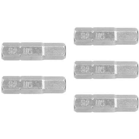 Puntas para destornillador hexagonal - 6 mm, 25 mm - 5 puntas