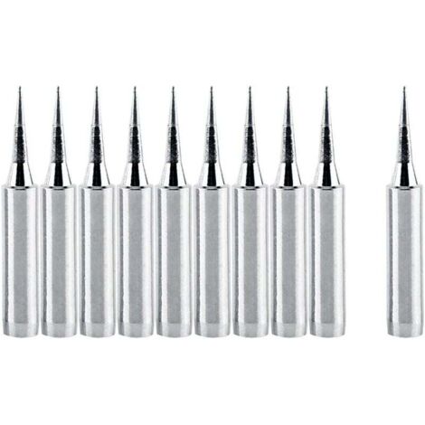 Puntas para soldador KZQ 10 piezas 900M-TI, herramienta de repuesto para estación de soldadura HAKKO 936937, para Rapide, para Aoyue, para Yihua, etc.