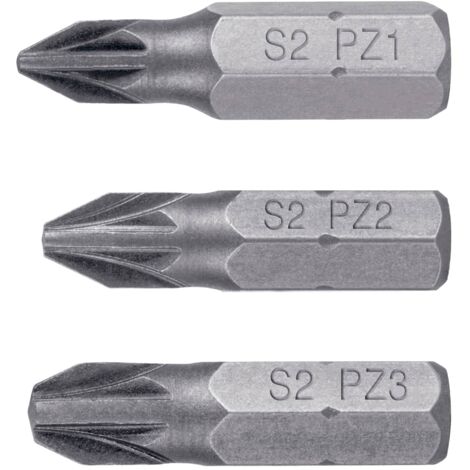 Puntas Pozidriv combinadas - 25 mm - 5 puntas