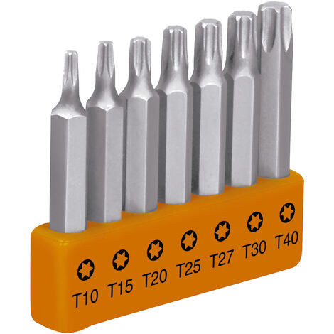Puntas Torx con organizador - 50 mm - 7 puntas