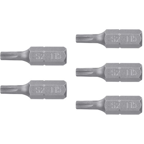 Puntas Torx T15 con seguro para destornillador - 25 mm - 5 puntas