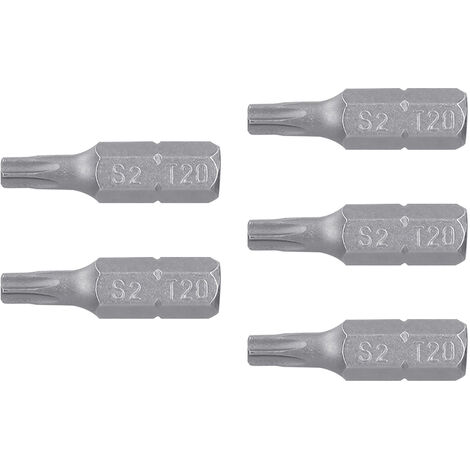 Puntas Torx T20 con seguro para destornillador - 25 mm - 5 puntas