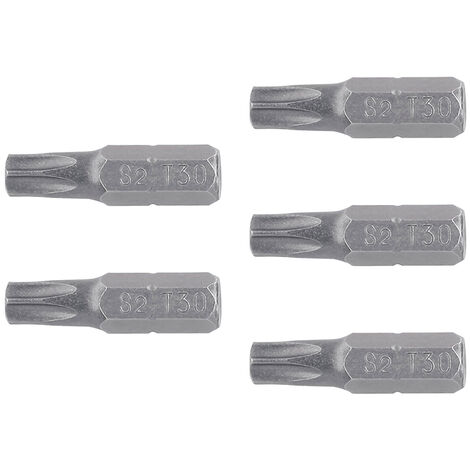 Puntas Torx T30 para destornillador - 25 mm - 5 puntas