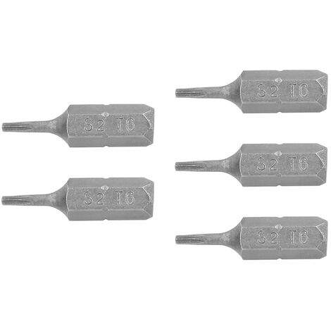 Puntas Torx T6 para destornillador - 25 mm - 5 puntas
