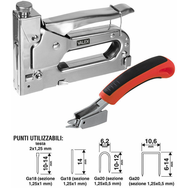 Graffettatrice sparapunti sparachiodi 3 in 1 Kinzo Kit 1500 punti