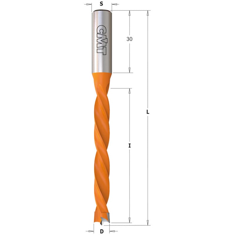 372.050.11 Punta Foratrice F/cieco Hw S=10x30 D=5x65x105 Dx