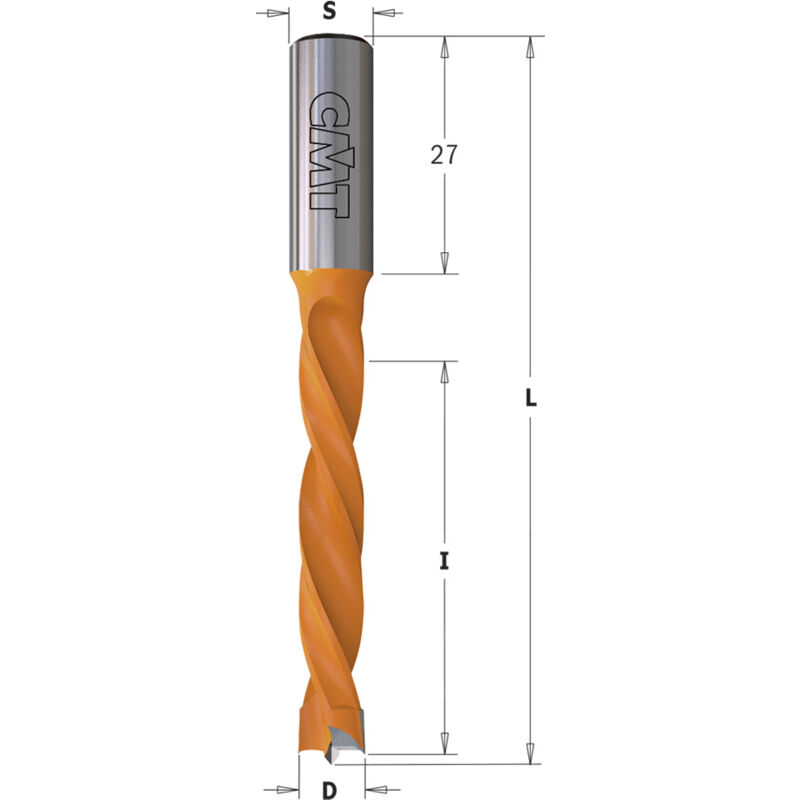 373.070.12 punta foratrice f/cieco hw S=10X27 D=7X50X85 sx