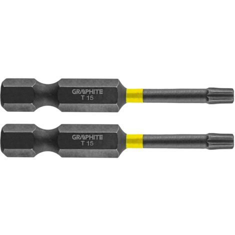 Punte avvitatore Graphite tx15 acciaio S2 50 mm 2 pezzi