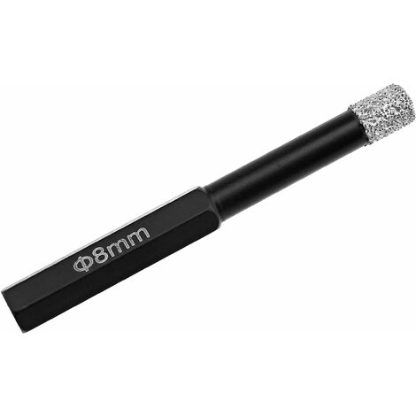 Punte con codolo esagonale per piastrelle, punte per marmo, utensili, punte a secco per ceramica, vetro, porcellana brasata (8 mm)