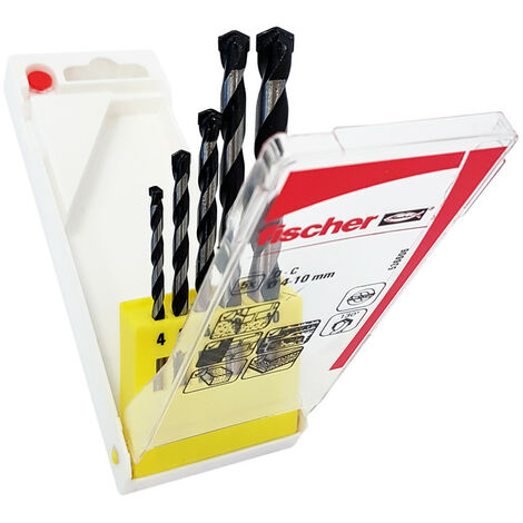 Punte da trapano a percussione FISCHER E Ø4/5/6/8/10mm - Confezione da 5 unità 536606