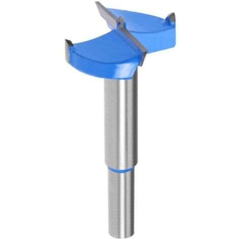 Punte da trapano da 38 mm, coclea in carburo di tungsteno per seghe a tazza per legno, foratura di fori per cerniere per la lavorazione del legno (blu, grigio)