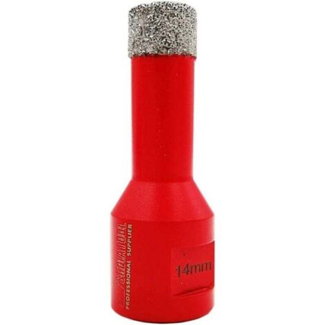 Punte da trapano diamantate ALOVEZ da 14 mm con filettatura M14 per foratura a secco di porcellana, piastrelle, granito e marmo