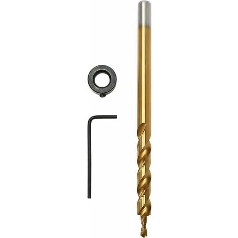 Punte da trapano per la lavorazione del legno Sun Flower HSS Punte da trapano con codolo esagonale da 3/8" (9,5 mm) con fermo di profondità