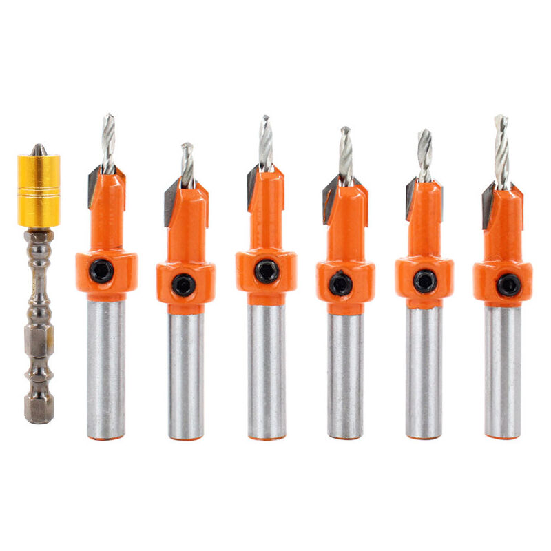 Punte da trapano svasate da 7 pezzi, punta da