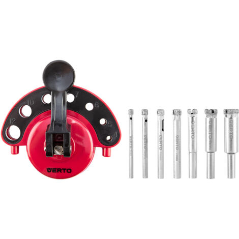 Punte diamantate da 4-12 mm con guida, set da 8