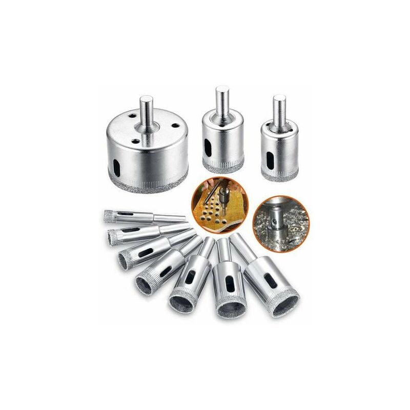 Punte diamantate, set di accessori per seghe a