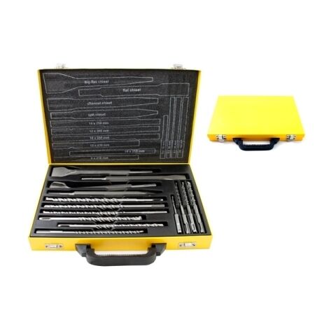 Punte e scalpelli per trapano demolitore SDS Plus set 14 pezzi