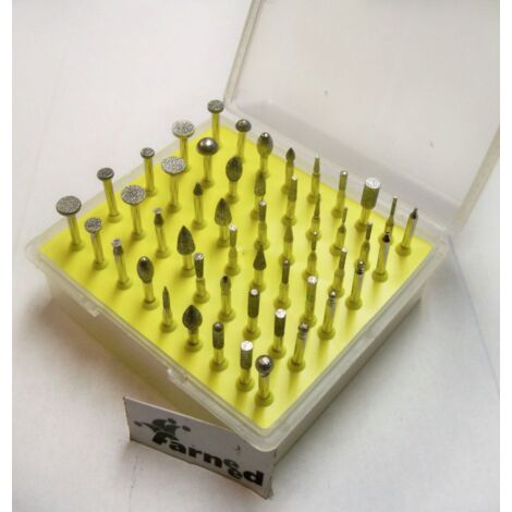 PUNTE FRESE FRESA DIAMANTATE PER DRIMEL MINIUTENSILE DREMEL 50 PZ