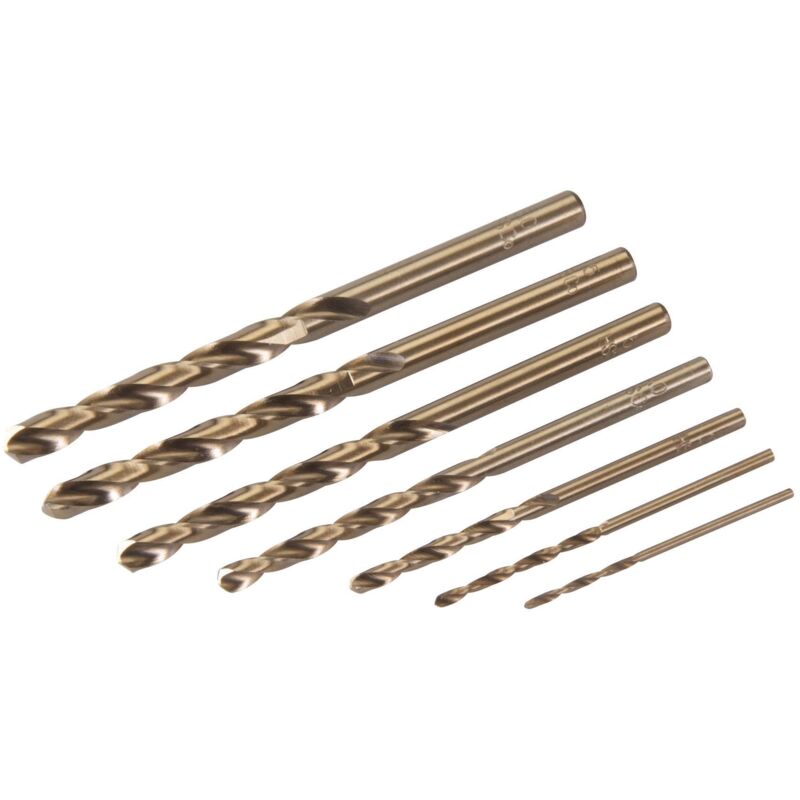 Oc-pro - Punte hss M35 cobalto 5% da 1,5 a 6 mm box di 7 Punte