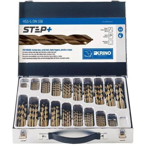 Punte HSS Rettificate a Step Singolo, Diametro 11,6 mm, Lunghezza 10 cm, Modello 01402, Krino