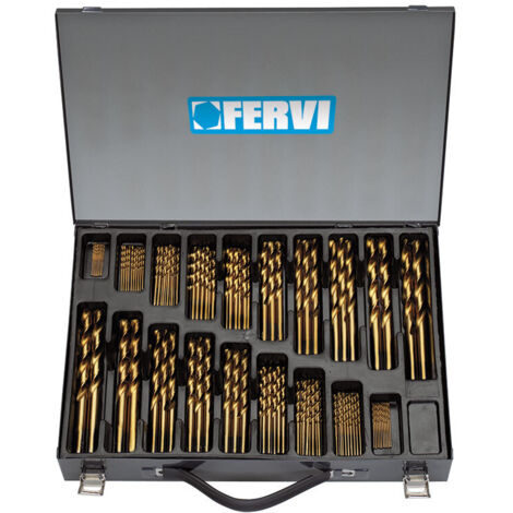 PUNTE IN HSS RIVESTITE AL TIN SERIE DA 170 PZ. Art. P058/170 FERVI
