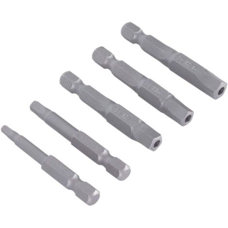 Punte pentagonali Ulisem, punte pentagonali magnetiche, set di punte per trapano con chiave magnetica, punte per cacciavite a testa resistente 5 pezzi per trapano avvitatore