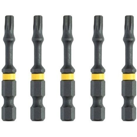 PUNTE PER AVVITATORE A IMPATTO TORSION T30/50 MM 5 PZ - DW DT7398T