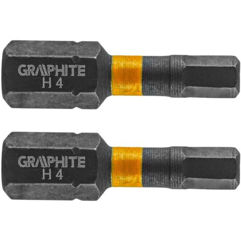 Punte per avvitatore Graphite hex4 25 mm confezione 2